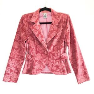 Jacquard Jacket by Star‎ City Dusty Rose Size Small Juniors Misses Blazer